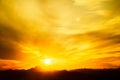 Vivid sunset over the mountains and desert of the Sonoran Desert Royalty Free Stock Photo