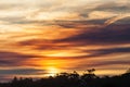 Vivid sunset, Snowy River Estuary, Victoria, Australia Royalty Free Stock Photo