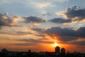 Vivid sunset/ sunrise colors in Gurgaon Haryana India