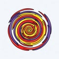 Vivid Swirling Vortex: A Kaleidoscope of Colors in a Concentric Design Royalty Free Stock Photo