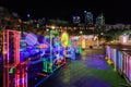 `Vivid Sydney` lighting display in a park, Sydney, Australia