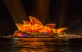 Vivid Sydney lights up the Opera House in vibrant colour and pat Royalty Free Stock Photo