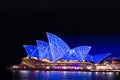 Vivid sydney opera house night life Royalty Free Stock Photo