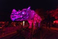 Vivid Sydney at Taronga Zoo. Wild animals light sculptures Royalty Free Stock Photo