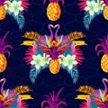 Vivid Tropical Seamless Pattern