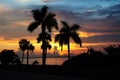 Vivid tropical sunset horizontal Royalty Free Stock Photo