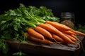 Vivid and vibrant image capturing a bountiful harvest of homegrown carrots in a lush garden setting