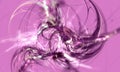 Vivid violet abstract swirling composition with luminous spotlights and twirls.