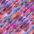 Vivid wavy warped digital bright seamless pattern