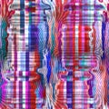 Vivid wavy warped digital bright seamless pattern