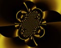 Elegant web fantasy golden fractal texture, abstract background Royalty Free Stock Photo