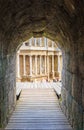 Antique Roman Theatre in Merida, Badajoz province in Spain. Royalty Free Stock Photo