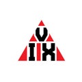 VIX triangle letter logo design with triangle shape. VIX triangle logo design monogram. VIX triangle vector logo template with red Royalty Free Stock Photo