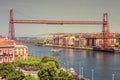 Vizcaya Bridge, links the towns of Portugalete and Getxo, Basque