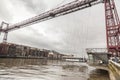 Vizcaya bridge, Puente colgante view from Getxo,Basque Country,Spain.