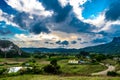 ViÃÂ±ales valley view in Cuba. Unreal nature with lakes, mountain, trees, wildlife. Gorgeus sky.