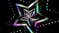 VJ Dancing Colorful Star Neon Light Tunnel