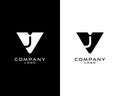 VJ, JV letter abstract company Logo Template Vector