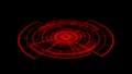 VJ Loop Circle Radial Geometric Patterns Ripple X60 Degrees Arc M Red Animation