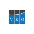 VKO letter logo design on WHITE background. VKO creative initials letter logo concept. VKO letter design