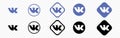 VKontakte vector logo icon set