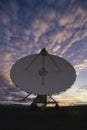 VLA Very Large Array radio telescope dish at dusk Royalty Free Stock Photo