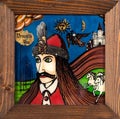 Vlad the Impaler Portrait on Reverse Glass