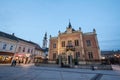 Vladicanski Dvor, the Bishop Episcopal palace with its typical Austro hungarian architecture, with Saborna crkva church