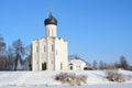 Vladimir, an ancient church of the Intercession (Pokrova) on the Nerl in winter, Golden ring of Russia Royalty Free Stock Photo