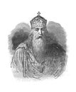 Vladimir the Great, a prince of Novgorod, grand Prince of Kiev, and ruler of Kievan Rus` in the old book the World and Russian