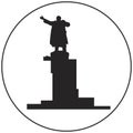 Vladimir Lenin monument vector icon from Saint-Petersburg Russian landmark set Royalty Free Stock Photo