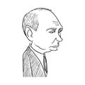 Vladimir Putin Caricature Illustration Royalty Free Stock Photo