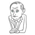 Vladimir Putin Caricature Illustration Royalty Free Stock Photo