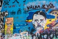 Vladimir Putin drawn as Hitler on Lennon Wall