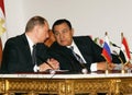 Vladimir Putin and Hosni Mubarak Royalty Free Stock Photo