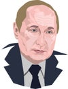 Vladimir Putin Portrait Vector Illustration Royalty Free Stock Photo