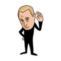 Vladimir Putin President of Russia Cartoon