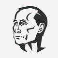 Vladimir Putin stylized vector portrait