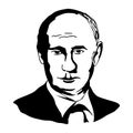 Vladimir Putin.Vector portrait of Vladimir Putin