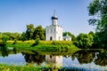 Church of the Intercession of the Holy Virgin on the Nerl River. Vladimir region, Russia Royalty Free Stock Photo