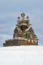 Vladimir  Vladimirskaya  church on the former Podporozhsky churchyard, now the tract Zherebtsova Mountain in Onega district of A Royalty Free Stock Photo