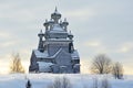 Vladimir  Vladimirskaya  church on the former Podporozhsky churchyard, now the tract Zherebtsova Mountain in Onega district of A Royalty Free Stock Photo