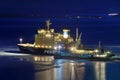 Vladivostok, icebreaker Captain Khlebnikov at night Royalty Free Stock Photo