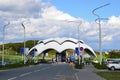 Vladivostok, Russia, September, 14, 2017. Checkpoint at the entrance to the Oceanarium on the island Russkiy in Vladivostok