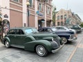 Vladivostok, Russia, May, 18, 2019. Exhibition of American retro-cars.  Cadillac series 60 1939 year and Cadillac series 62 1947ye Royalty Free Stock Photo