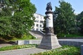 Vladivostok, Russia, July, 23, 2018. Obelisk at the burial site of the victims of the robbery of American air pirates on the Sovie