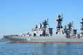 Vladivostok, Russia, June, 03, 2016. Large anti-submarine ship of Pacific fleet, `Admiral Tributs`