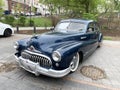 Vladivostok, Russia, May, 18, 2019. Exhibition of American retro-cars. Buick Road Master 1950 year of manufacture. Vladivostok, Ad