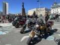 Vladivostok, Russia, October, 07, 2023. The closing of the biker season on the square of the Fighters of the Revolution