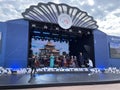 Vladivostok, Russia, September, 11, 2022. Performance of the National Orchestra of the Republic of Buryatia at the exhibition `Str